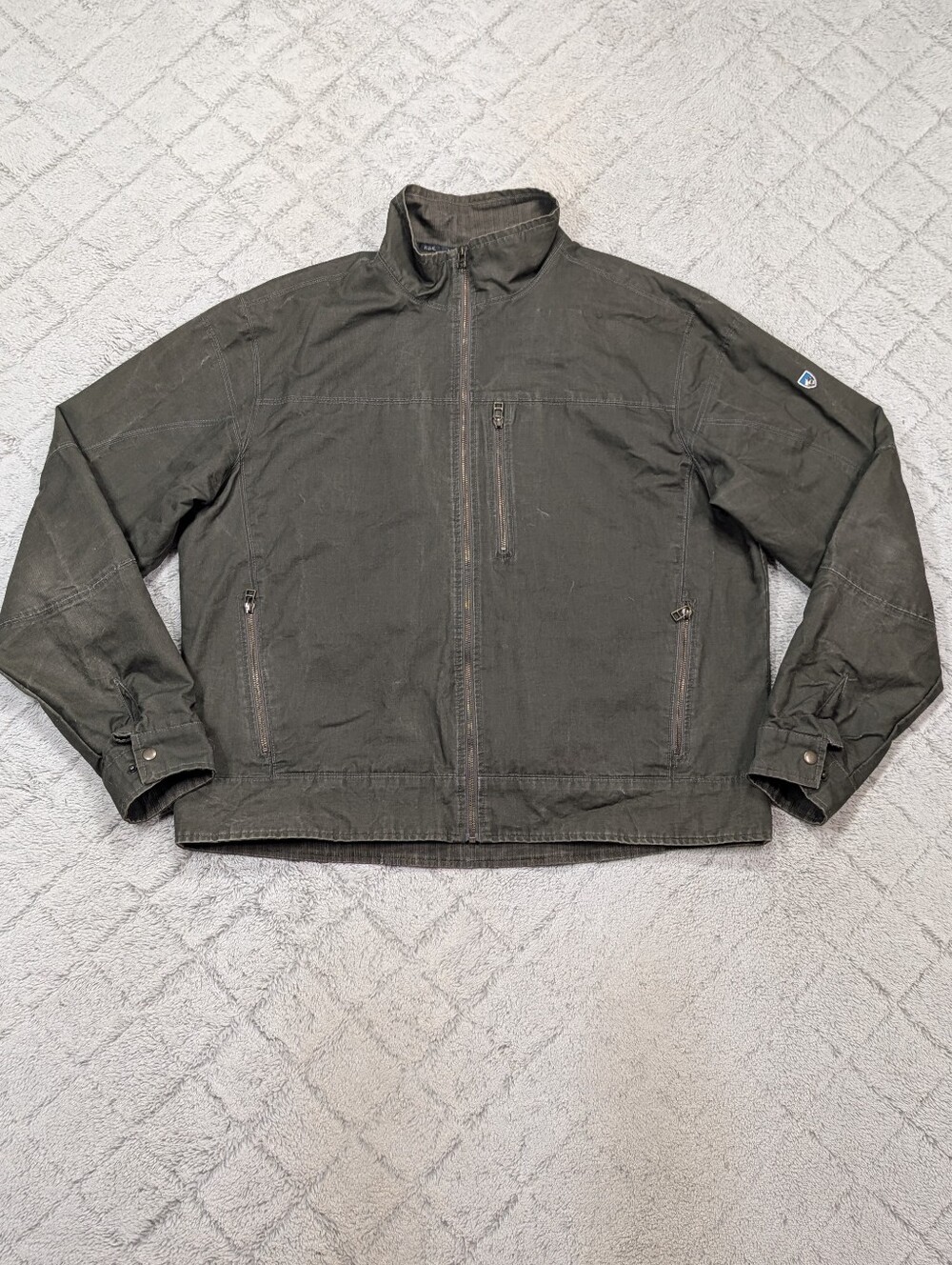 Kuhl Jacket Mens XXL Green Gun Metal Burr Rugged Durable Canvas Outdoor